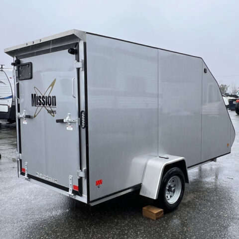 2024 Mission Trailers 60×12 Aluminum Single Place Crossover w/Galvanized Package, Rear Canopy