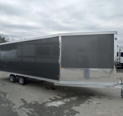 2024 Mission Trailers 101×24 Aluminum 4/5-Place Drive In/Out Deckover w/Galvanized Pkg, Canopy