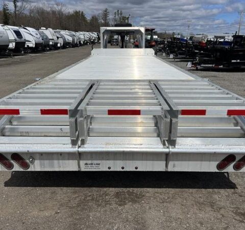 2024 Alum Line Trailers 8.5×24 13K Aluminum Gooseneck w/Flip-Over Ramps